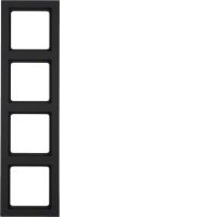 Ramka poczwórna, antracyt, aksamit, Q.3 | 10146096 Hager