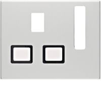 Płytka czołowa do gniazda z/u standard brytyjski, aluminium, K.5 | 3313077013 Hager