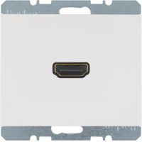 Gniazdo HDMI z przyłączem 90st., biały, połysk, K.1 | 3315437009 Hager
