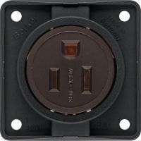 Gniazdo z/u standard USA/KANADA NEMA 5-15R, czarny mat, Integro Flow | 862632503 Hager