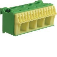 Blok samozacisków ochronny, zielony, 4x16+14x4mm2, szer. 75mm, QuickConnect | KN18E Hager