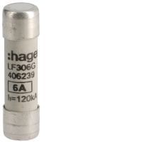 Wkładka bezpiecznikowa cylindryczna CH-10 10x38mm gG 6A 500VAC | LF306G Hager