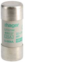 Wkładka bezpiecznikowa cylindryczna CH-22 22x58mm aM 25A 500VAC | LF525M Hager