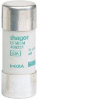 Wkładka bezpiecznikowa cylindryczna CH-22 22x58mm aM 63A 500VAC | LF563M Hager