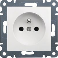Gniazdo zasilające z/u, 16A/250VAC, biały, Lumina