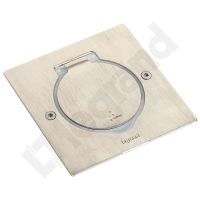 Pokrywa gniazda, pojedyncza, kwadratowa, inox | 089700 Legrand