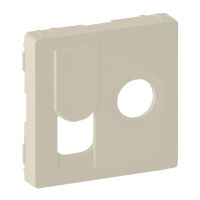 Plakietka gniazda męskiego TV + RJ45, kremowa, Valena Life | 754831 Legrand