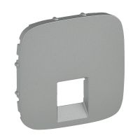 Plakietka gniazda pojedynczego RJ11 lub RJ45, aluminium, Valena Allure | 755417 Legrand