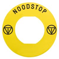 Etykieta Harmony XB4 z oznakowaniem fi60 dla przycisków bezpieczeństwa NOODSTOP/logo ISO13850 | ZBY9530M Schneider Electric