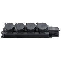 Listwa gumowa 4xgniazdo 4x2P+Z, IP44, czarna | D.3159/4 Pawbol