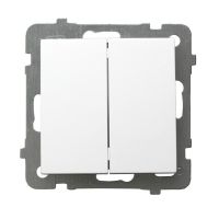 Łącznik schodowy + jednobiegunowy ŁP-9G/m/00 biały, As | ŁP-9G/m/00 Ospel