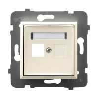 Obudowa gniazda pojedynczego typu Keystone, prosta, Aria ECRU | GPK-1U/p/27 Ospel