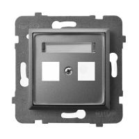 Obudowa gniazda podwójnego typu Keystone prosta | GPK-2U/p/70 Ospel