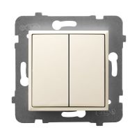 Łącznik dwugrupowy świecznikowy ŁP-2U/m/27 ecru, Aria | ŁP-2U/m/27 Ospel