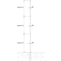 Maszt odgromowy na fundamencie betonowym do zwodów podwyższonych, H=18000mm, ocynk ogniowy | AH35281 AH Hardt