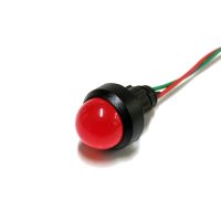 Lampka diodowa Klp 20R/12-24V czerwona, klosz fi 20mm | 84420001 Simet