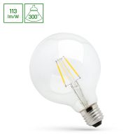 Lampa LED GLOB G95 COG E-27 230V 4W WW CLEAR Spectrum | WOJ+13763 Wojnarowscy