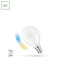 Lampa LED 5W 420lm 2700-6500K CCT+DIM E14 230V Wi-Fi Spectrum SMART Tuya kulka matowa | WOJ+14414 Wojnarowscy