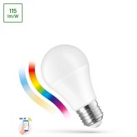 Lampa LEDBulb GLS 13W 1500lm RGBW+CCT+DIM E27 230V Wi-Fi/BT Spectrum SMART Tuya matowa | WOJ+14473 Wojnarowscy