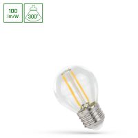 Lampa LED COG 1W 100lm WW 2700K E27 230V kulka przeźroczysta ciepła biała | WOJ+14581 Wojnarowscy