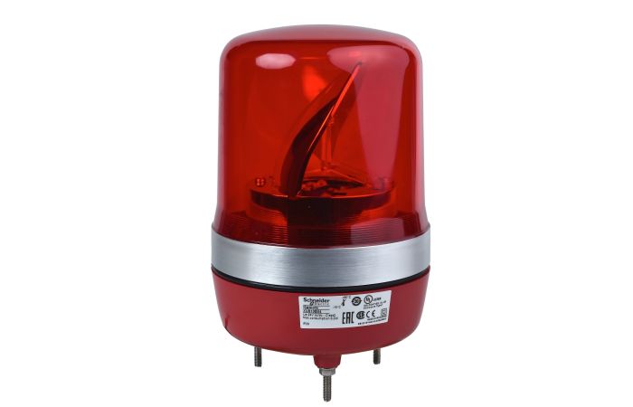 Lampa wirująca z lustrem bez buczka Fi-106mm czerwona LED 24 V AC/DC | XVR10B04 Schneider Electric