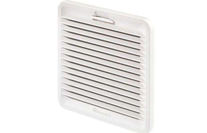 Filtr wylotowy, kratka wentylacyjna z filtrem G3, wymiar 1,otwór92x92mm, IP54,RAL7035 | 7F.02.0.000.1000 Finder