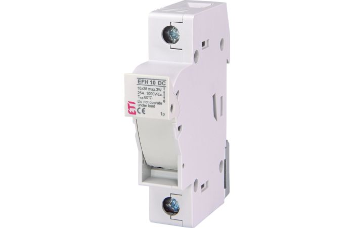 Rozłącznik bezpiecznikowy cylindryczny 1P 25A 1000V DC 10x38mm EFH 10 DC | 002540201 Eti