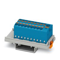 Blok rozdzielacza PTFIX 4/18X1,5-NS35 BU, niebieski | 1047455 Phoenix Contact