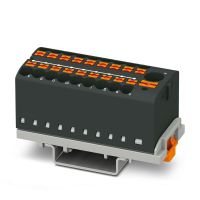 Blok rozdzielacza PTFIX 6/18X2,5-NS35 BK, czarny | 3273124 Phoenix Contact