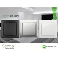 Łącznik p/t zwierny "dzwonek" B/R, IP20, srebrny, Sentia | 1414-56 Elektro-Plast Nasielsk