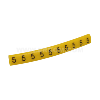 Oznacznik przewodów OZ-0/5, cyfra 5, żółty (opak 100szt) | E04ZP-01020100600 Ergom