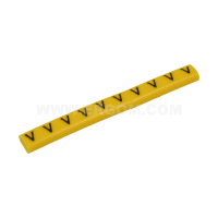 Oznacznik przewodów OZ-0/V, litera V, kolor żółty (opak 100szt) | E04ZP-01020104400 Ergom