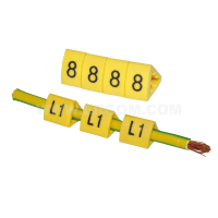 Oznacznik przewodów OZ-1/1-10, cyfry 1-10, kolor żółty (opak 100szt) | E04ZP-01020201100 Ergom