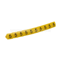Oznacznik przewodów OZ-1/5, cyfra 5, żółty (opak 100szt) | E04ZP-01020200600 Ergom