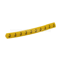 Oznacznik przewodów OZ-1/J, litera J, żółty (opak 100szt) | E04ZP-01020203100 Ergom