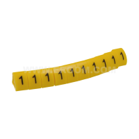 Oznacznik przewodów OZ-2/1, cyfra 1, żółty (opak 100szt) | E04ZP-01020400200 Ergom