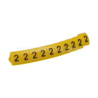 Oznacznik przewodów OZ-2/2 cyfra 2 żółty (opak 100szt) | E04ZP-01020400300 Ergom