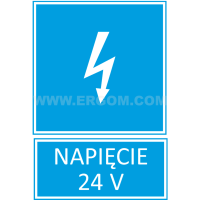 Tabliczka TZI 148X210S napis: Napięcie 24V | E04TZ-01041140400 Ergom