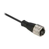 Złącze żeńskie 1/2" proste 3-pinowe Kabel 2m | XZCP1865L2 TMSS France