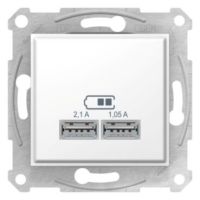 Gniazdo ładowarki USB 2.1A biały, Sedna | SDN2710221 Schneider Electric