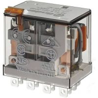 Przekaźnik mocy miniaturowy 4P 12A 110V AC, przycisk test, wskaźnik mech. | 56.34.8.110.0040 Finder