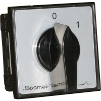 Łącznik Krzywkowy 40A, Rozłącznik 0-1 (3 - biegunowy), mocowany do pulpitu czoło szare pokrętło czar | SK40-2.8211\P03 Spamel