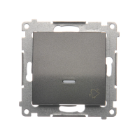 Przycisk „dzwonek” z podświetleniem LED, 10AX, szybkozłącza, antracyt DD1L.01/48 Simon 54 | DD1L.01/48 Kontakt Simon