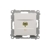 Gniazdo antenowe TV pojedyncze (moduł). Do instalacji indywidualnych, biały DAK1.01/11 Simon 54 | DAK1.01/11 Kontakt Simon