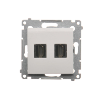 Gniazdo HDMI podwójne (moduł) biały DGHDMI2.01/11 Simon 54 | DGHDMI2.01/11 Kontakt Simon