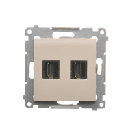 Gniazdo HDMI podwójne (moduł), kremowy DGHDMI2.01/41 Simon 54 | DGHDMI2.01/41 Kontakt Simon