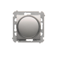 Ściemniacz obrotowy do LED ściemnialnych 230V (moduł) 2–250 W, srebrny mat DS9L.01/43 Simon 54 | DS9L.01/43 Kontakt Simon