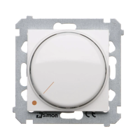 Ściemniacz obrotowy dwubiegunowy do LED ściemnialnych 230V, 5-215W, biały DS9L2.01/11 Simon 54 | DS9L2.01/11 Kontakt Simon
