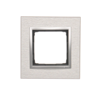 Ramka pojedyncza, metalowa, inox klasyczny, IP20/[IP44], Simon 54 Nature | DRN1/77 Kontakt Simon