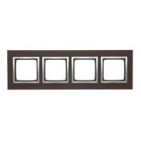 Ramka poczwórna Nature-Drewno, Srebrne Wenge, IP20/IP44* DRN4/84 Simon 54 Nature | DRN4/84 Kontakt Simon